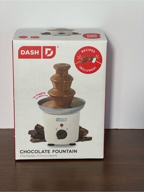 Ash DASH Chocolate Fountain Box - White with Red Accents